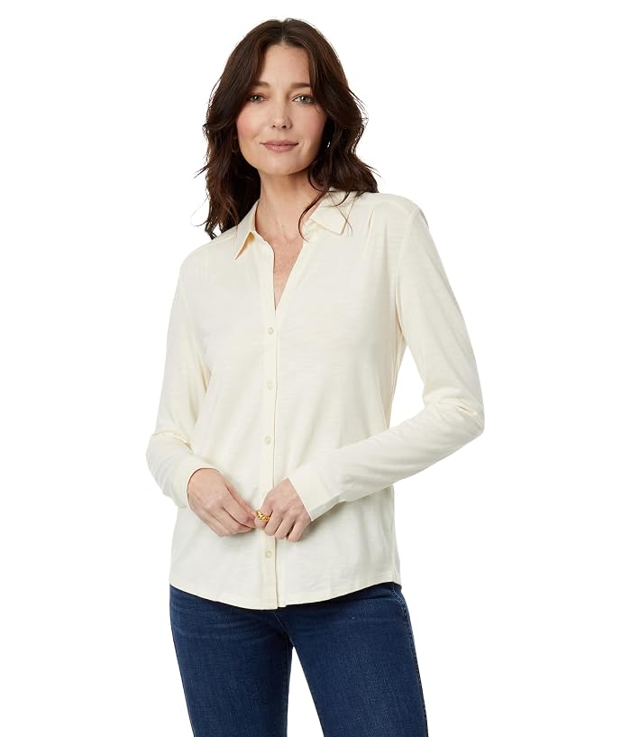 Lilla P Long Sleeve Button-Down Tee