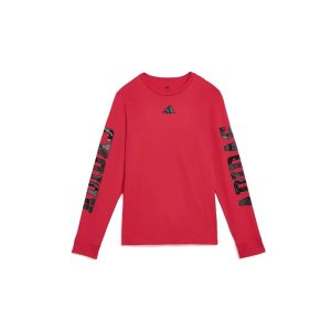adidas Kids Long Sleeve Sportswear Camo Lineage Tee (Big Kid)