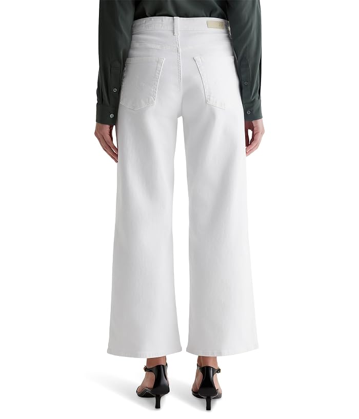 AG Jeans Saige Mid-Rise Wide Leg Jeans in Gallery White - Image 3
