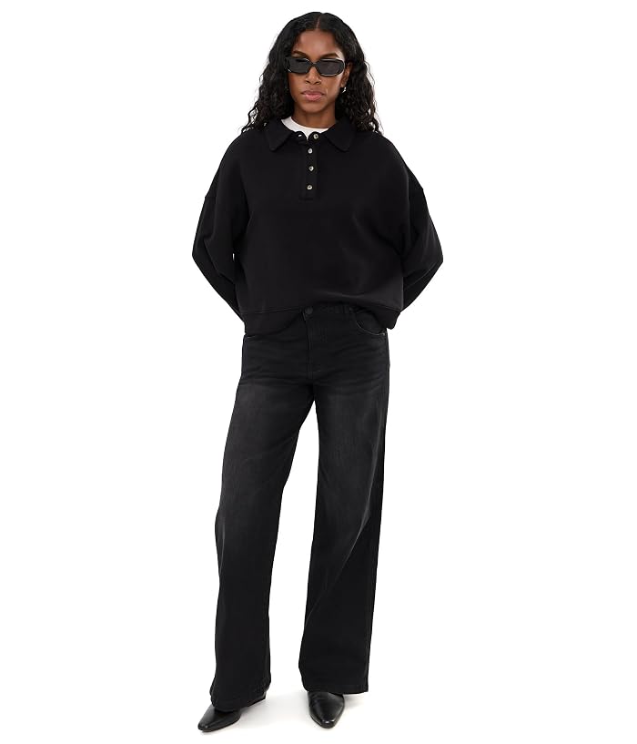 KUT from the Kloth Jodi High-Rise Fab Ab Straight Leg Dip Scoop Pockets in Luscious/Black Base Wash - Image 2
