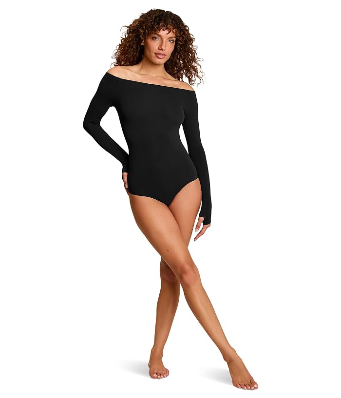 Commando Ballet Body Off-Shoulder Bodysuit with Thumbholes