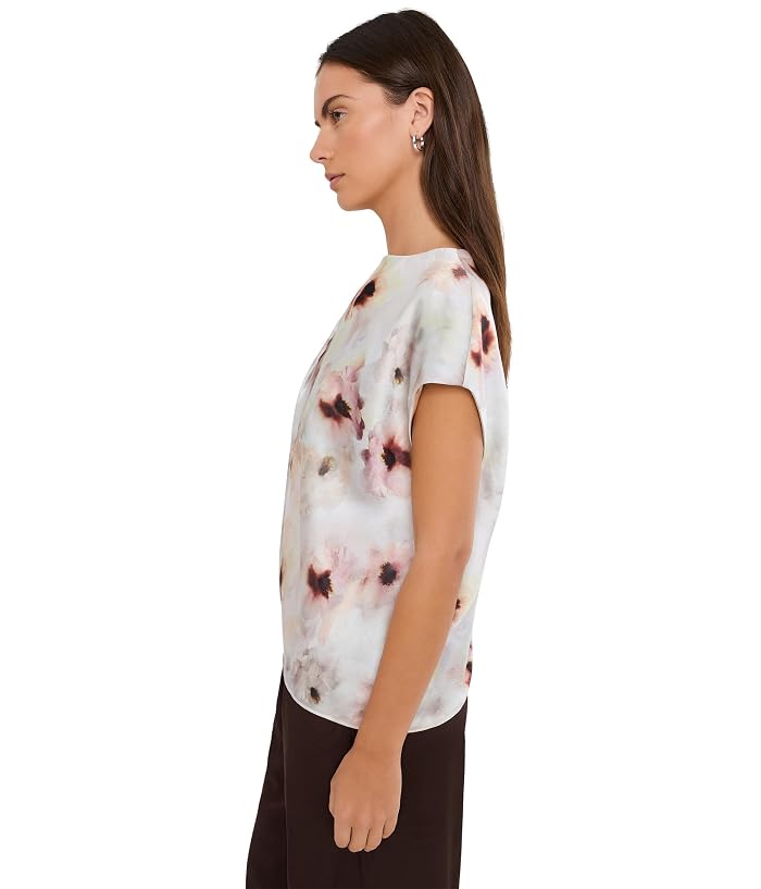 Vince Watercolor Floral Twist Shoulder Top - Image 3
