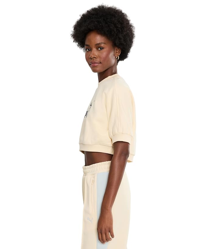 PUMA Essentials Elevated No.1 Logo Relaxed Peach-Touch Short Sleeve Crew Neck - Image 3