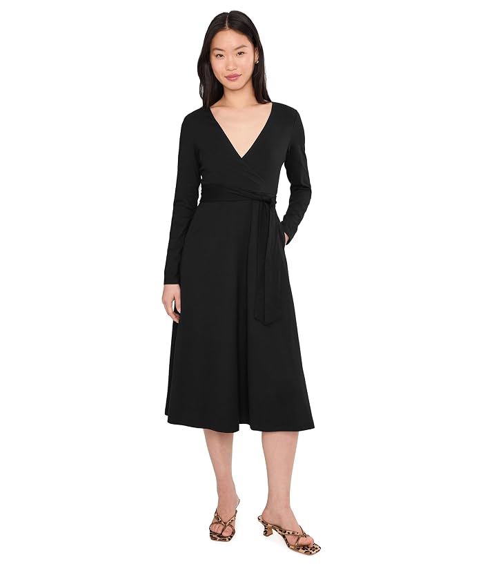PACT Fit & Flare Faux Wrap Dress - Image 2