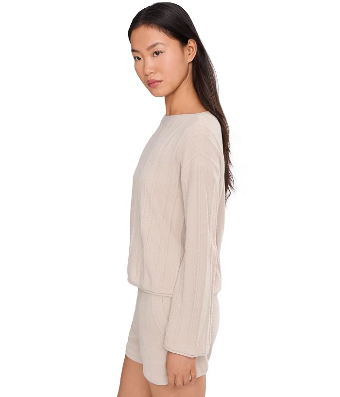 Barefoot Dreams CozyChic Ultra Lite® Rope Stripe Boatneck Pullover - Image 3