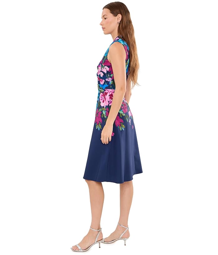 Adrianna Papell Border Floral Midi Dress - Image 3
