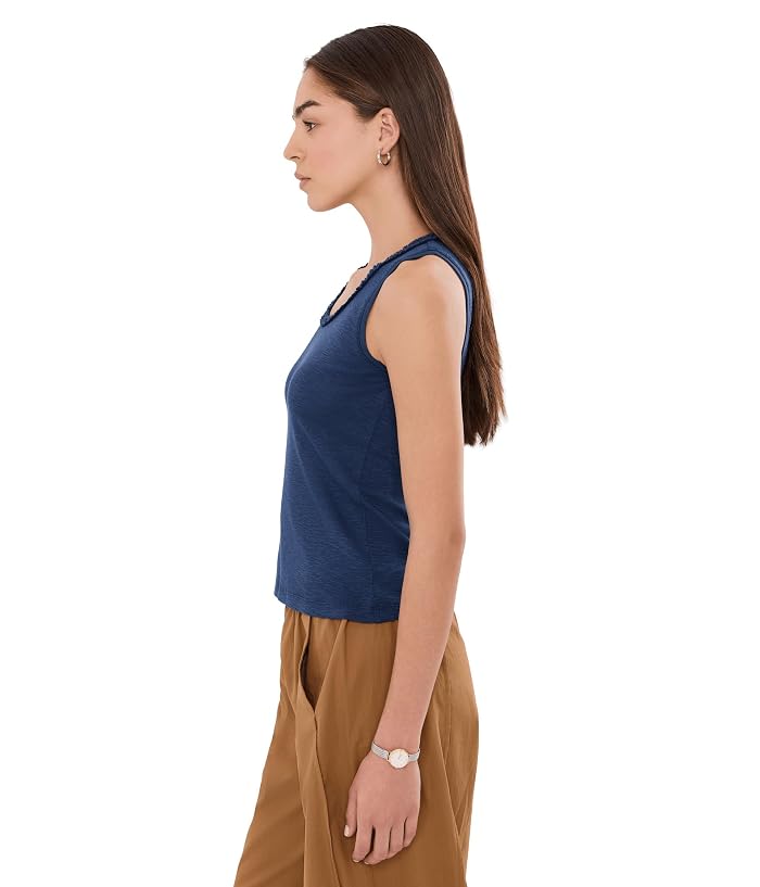 NIC+ZOE Nzt Ruffle Neck Cotton Slub Layer Tank - Image 3