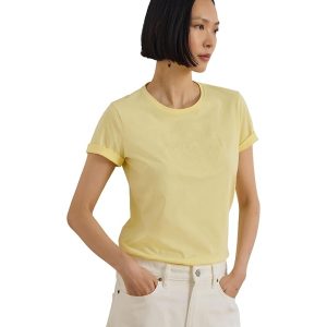 Lauren Ralph Lauren Embroidered-crest Cotton Jersey Tee
