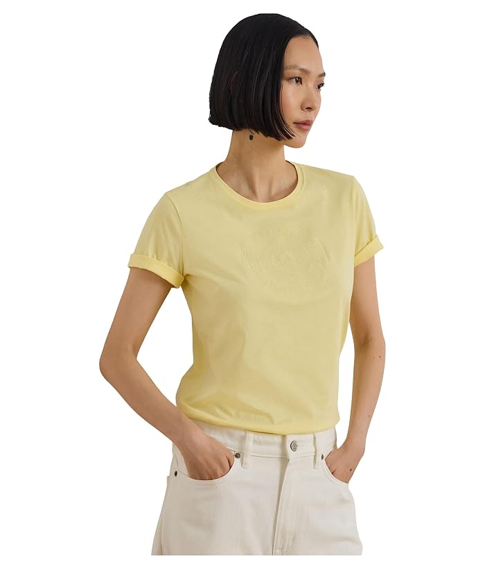 Lauren Ralph Lauren Embroidered-crest Cotton Jersey Tee