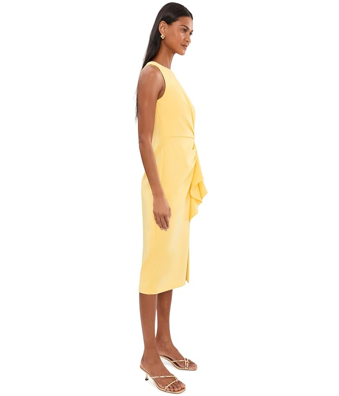 Adrianna Papell Halter Ruffle Midi Dress - Image 3