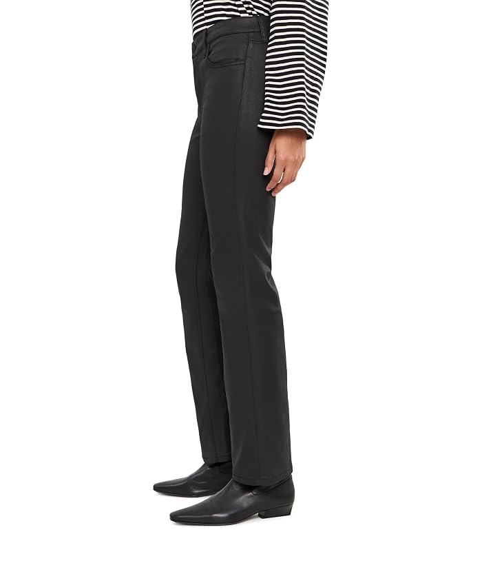 KUT from the Kloth Kelly High-Rise Fab Ab Kick Flare Inset Leg - Coated in Matte Black - Image 3