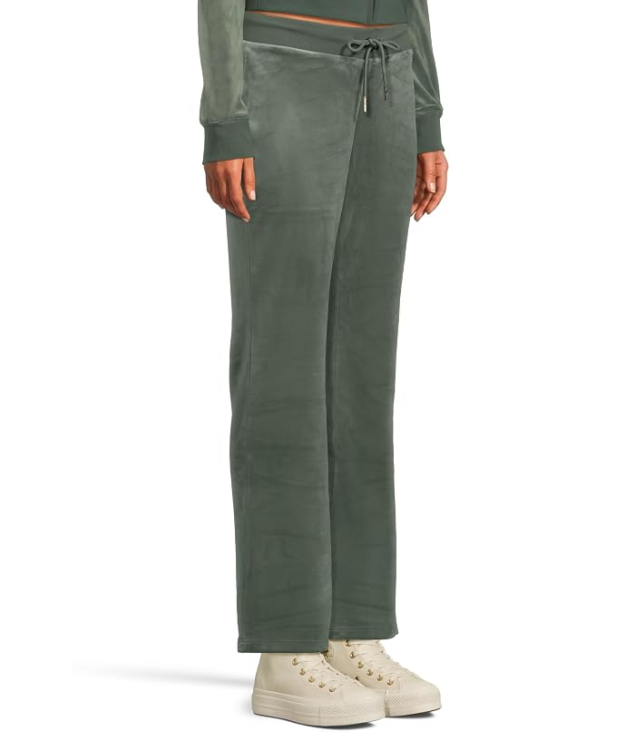 Juicy Couture Solid Rib Waist Velour Pants With Drawcord - Image 2