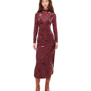 Adrianna Papell Velvet Burnout Midi