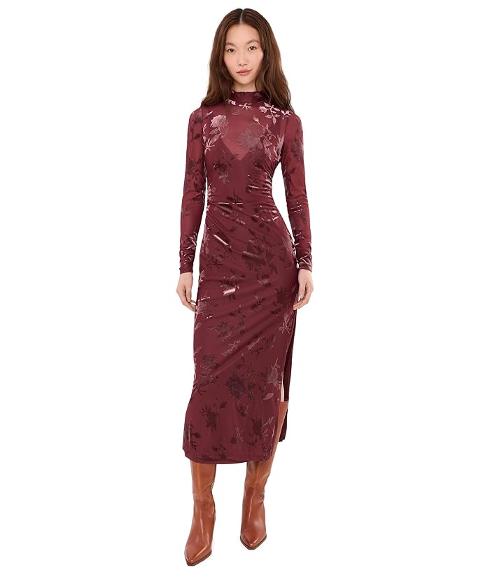 Adrianna Papell Velvet Burnout Midi