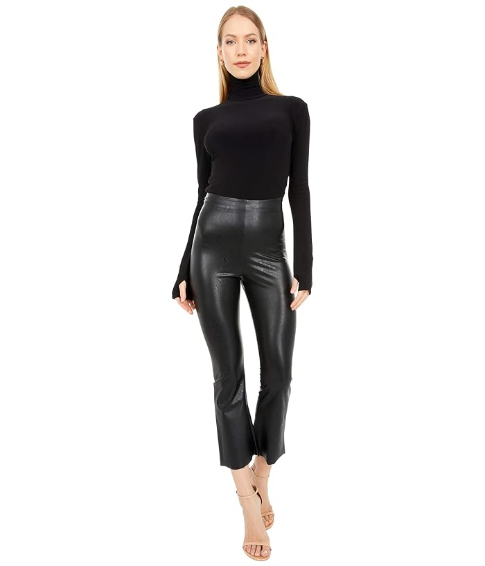 Commando Faux Leather Cropped Flare Perfect Control Leggings SLG33 - Image 4