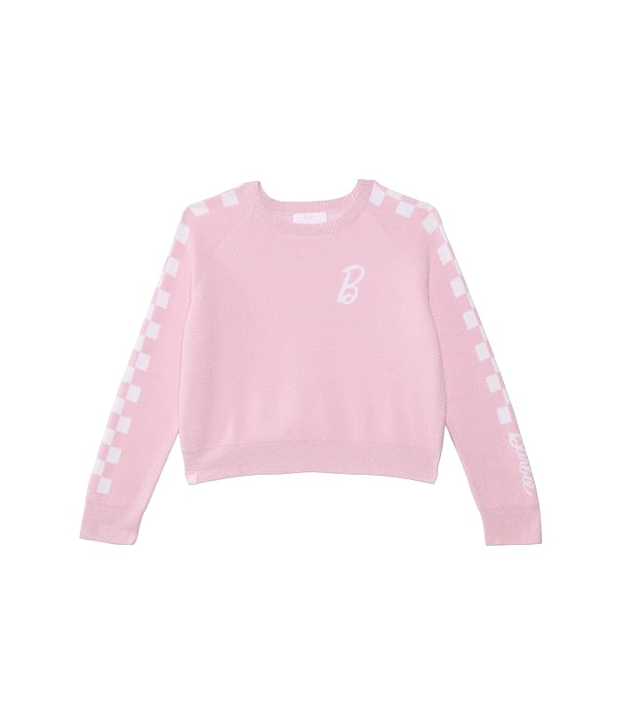 Barefoot Dreams Kids CozyChic Ultra Lite® Youth Checkered Barbie Pullover (Little Kid/Big Kid)