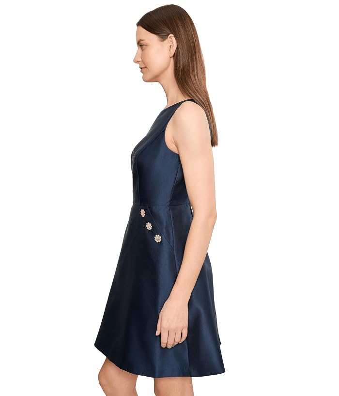 Adrianna Papell Pocket Trim Short Dress - Image 3