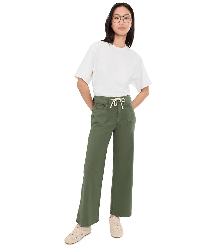 Paige Ari with Waistband Tie and Stitch Through Pockets in Vintage Ivy Green - Image 2