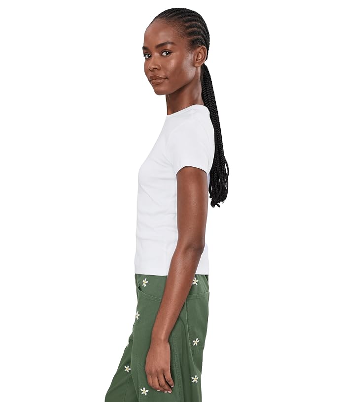 Madewell Ribbed Short Sleeve Crew Neck Tee with Center Back - Image 3