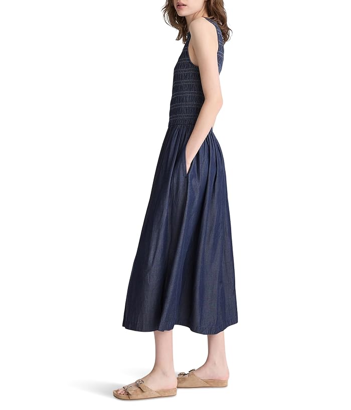 Madewell Denim Smocked Boatneck Maxi Dress - Image 2