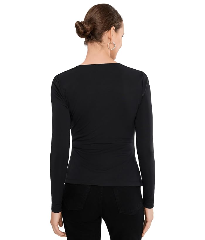 Lauren Ralph Lauren Jersey Asymmetrical Long Sleeve Top - Image 4