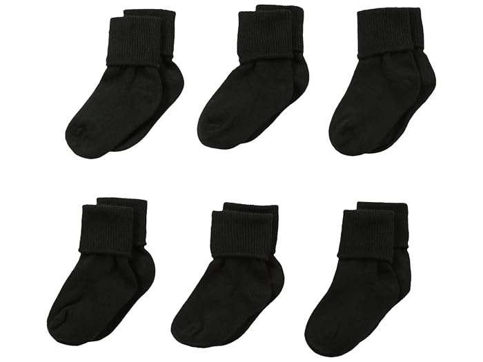 Jefferies Socks Baby Girls' 6 Pair Pack Seamless Turn Cuff Socks - Image 2