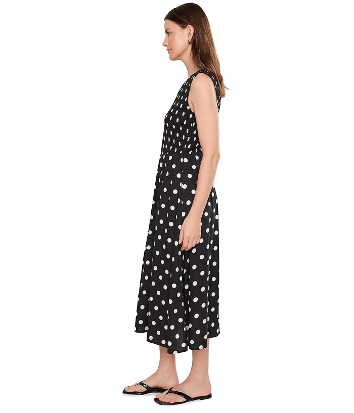 Calvin Klein Sleeveless Smocked Polka Dot Midi - Image 3