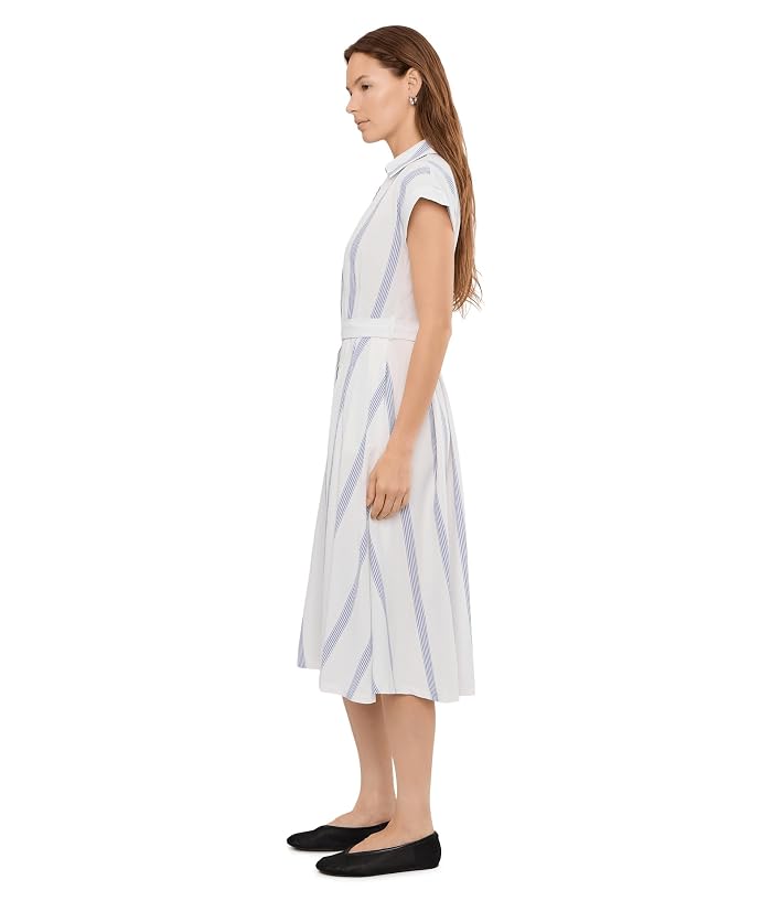 Calvin Klein Cap Sleeve Striped Self Tie Gauze Aline - Image 3