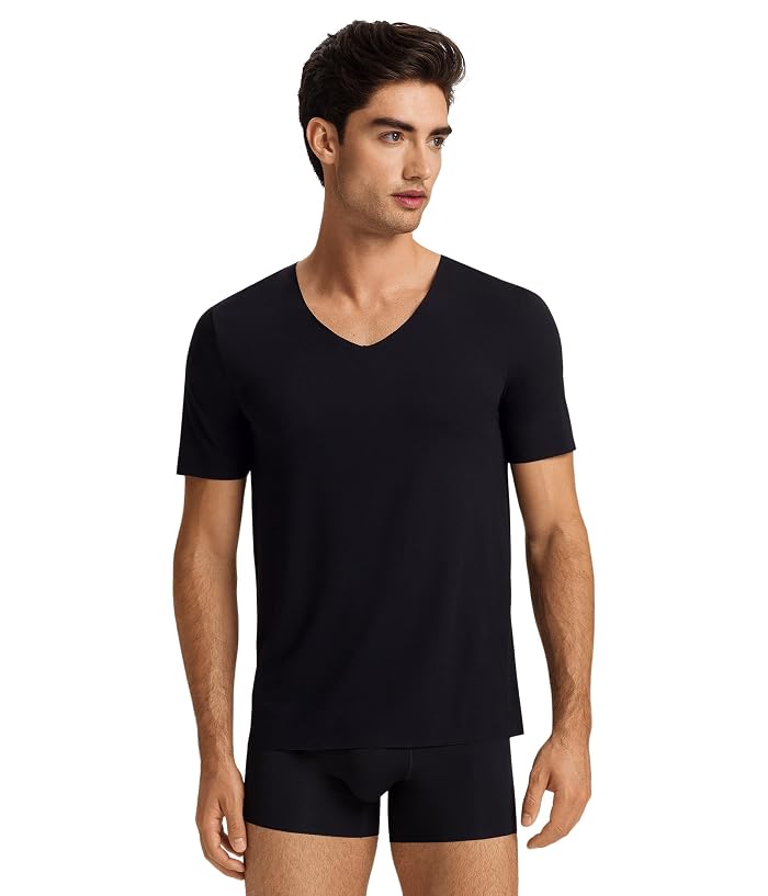 Hanro Clean Cut Short Sleeve V-neck Shirt