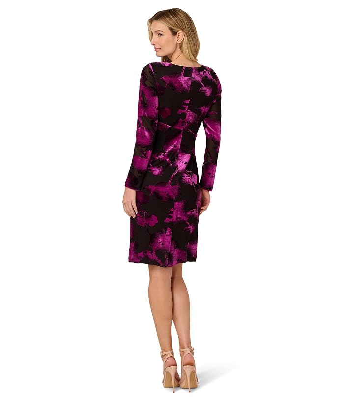 Adrianna Papell Surplus Velvet Midi Dress - Image 2