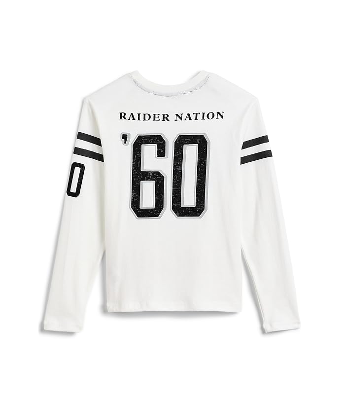 Junk Food Clothing Kids NFL Las Vegas Raiders Striped Yoke Long Sleeve Tee (Little Kid/Big Kid) - Image 2