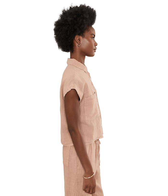 Elliott Lauren At Ease, Button Front Sleeveless Shirt with Patch Pocket - Image 3