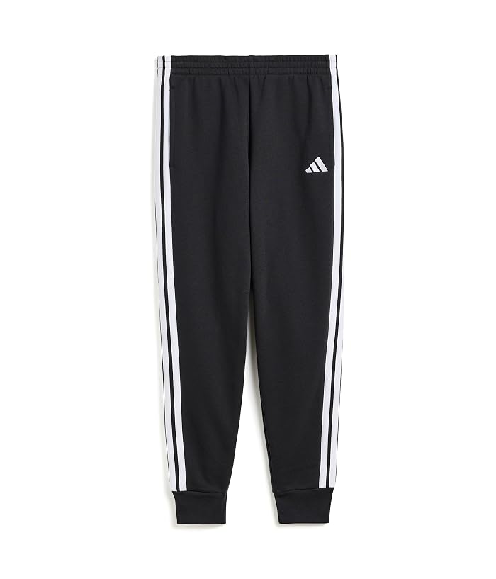 adidas Kids Elastic Waistband 3-Stripe Rib Cuff Joggers (Big Kid)