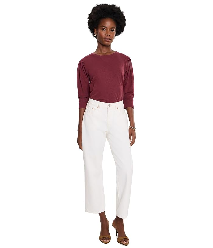Mod-o-doc 3/4 Pleated Sleeve Crew Neck Top - Image 2