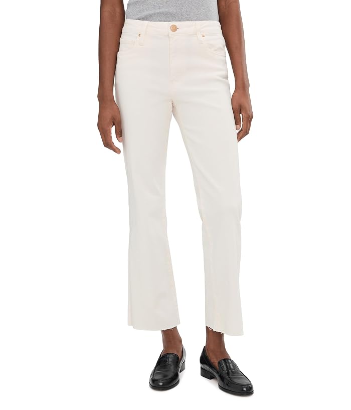 KUT from the Kloth Kelsey High-Rise Ankle Flare with Raw Hem