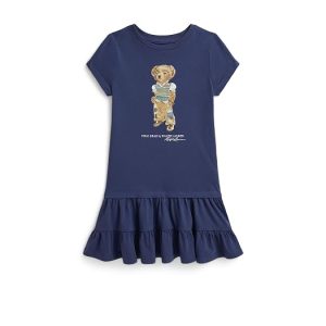 Polo Ralph Lauren Kids Polo Bear Tiered Cotton Jersey Dress (Toddler/Little Kid)