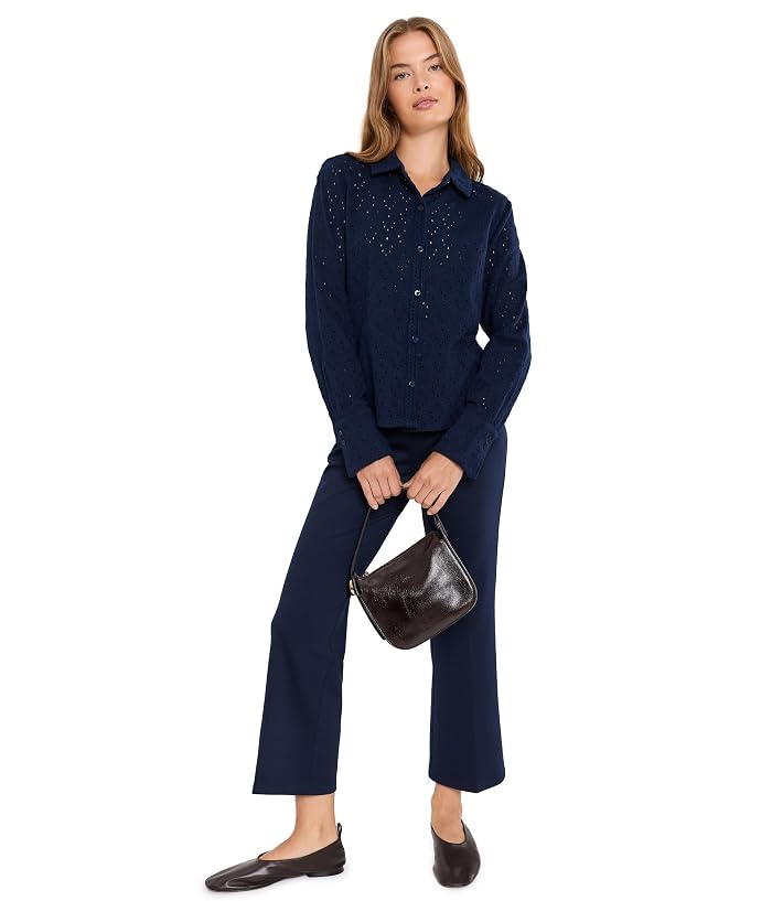 NIC+ZOE Petite Knit Eyelet Pop On Top - Image 2