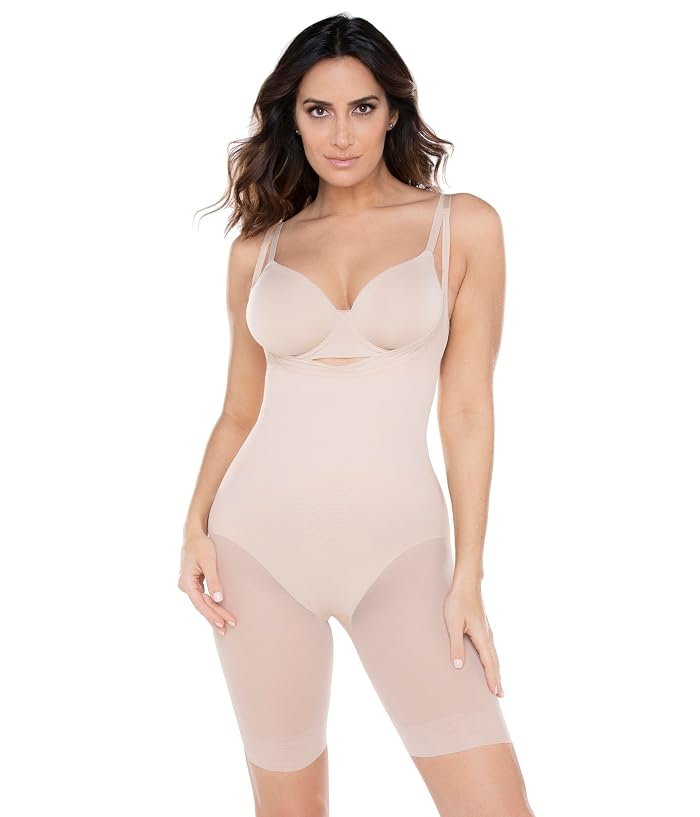 Miraclesuit Shapewear Extra Firm Sheer Shaping Open Bust Mid-Thigh Slimmer - Image 3