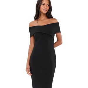 Lauren Ralph Lauren Faille Off-the-Shoulder Cocktail Dress