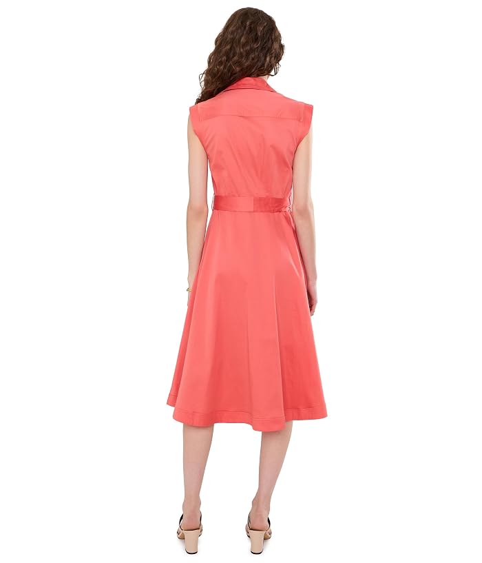 Calvin Klein Short Sleeve Self Tie Cotton Midi A-Line - Image 4