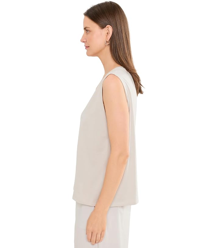 Eileen Fisher Organic Pima Cotton Jersey Scoop Neck Tank Top - Image 3