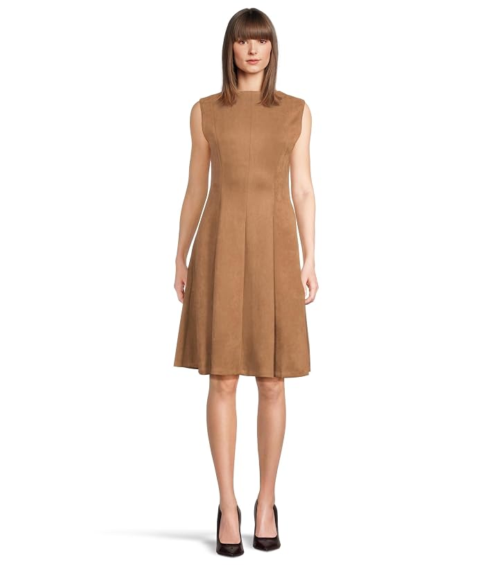 Calvin Klein Sleeveless Zipper Suede Aline