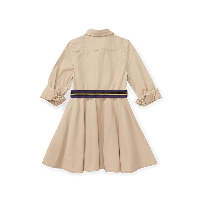 Polo Ralph Lauren Kids Belted Cotton Chino Shirtdress (Little Kids) - Image 2