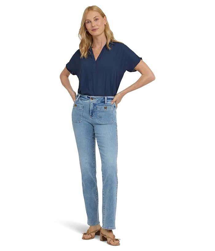 NYDJ Straight Front Button Patch Pockets - Image 3