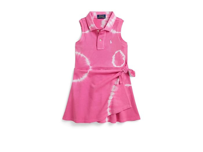 Polo Ralph Lauren Kids Tie-Dye Faux-Wrap Mesh Polo Dress (Toddler/Little Kid)