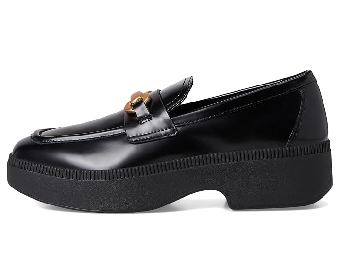 FitFlop F-Luma Chunky-Snaffle Box-Leather Demi-Wedge Loafers - Image 2