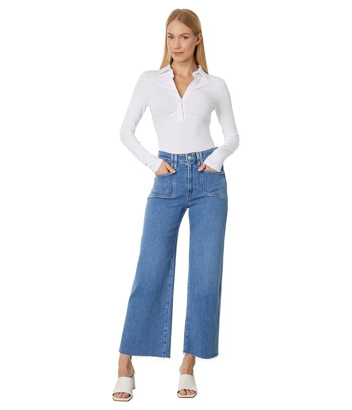 Paige Anessa Set In Pockets Raw Hem in Sunnie Distressed - Image 4