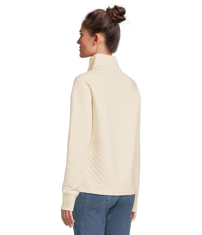 L.L.Bean Quilted Sweatshirt Pullover Snap Neck - Image 3