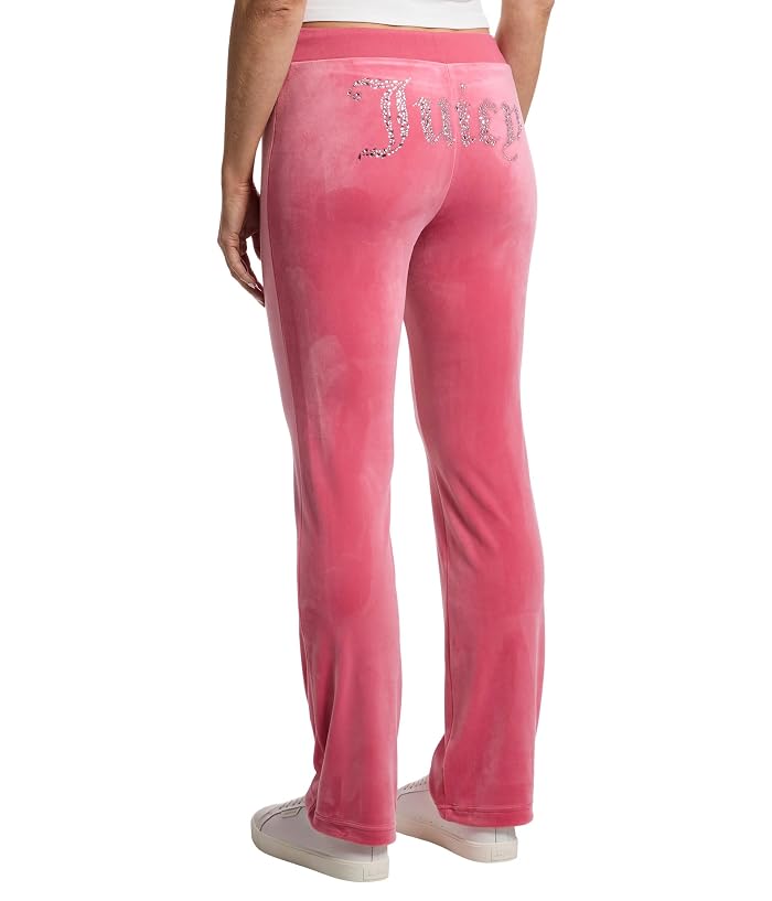 Juicy Couture Luxe Velour Rib Waist Velour Pants with Mixed Ston - Image 3