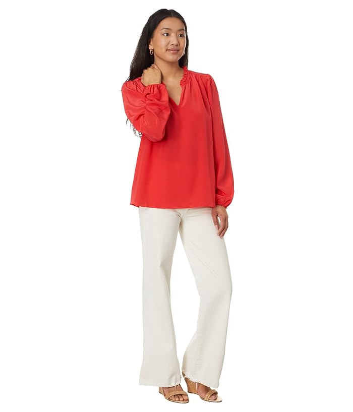 Lilly Pulitzer Giana Long Sleeve Silk To - Image 4